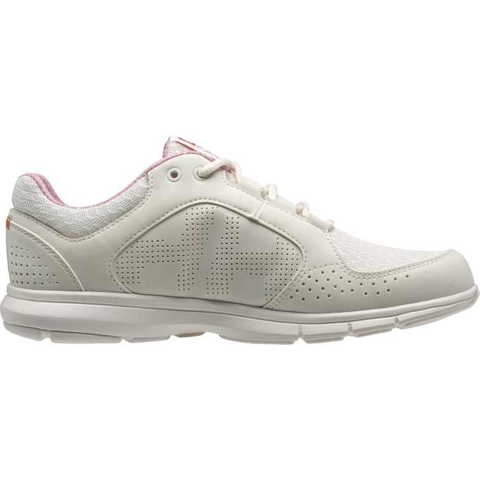 2024 Helly Hansen Womens Ahiga V4 Hydropower Sailing Shoes 11583 - Off White / Pink Sorbet